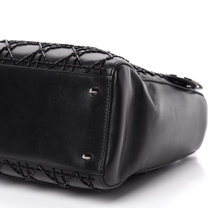 Christian Dior Lambskin Sequin Embellished Medium Lady Dior Black 7 of 10