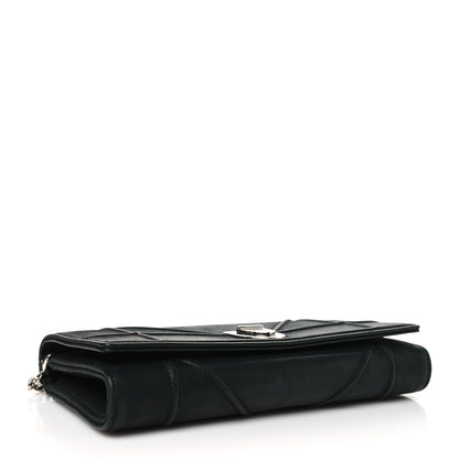 Christian Dior Metallic Lambskin Diorama Croisiere Chain Wallet Black 4 of 10