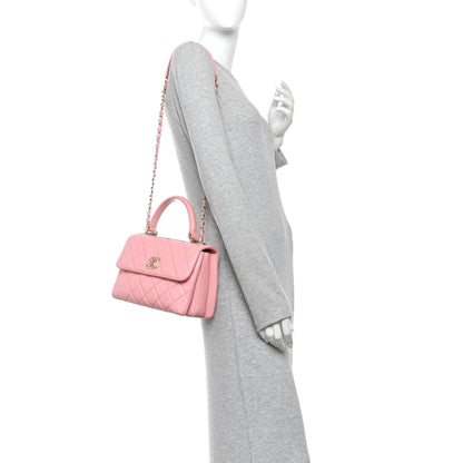 Chanel Lambskin Quilted Small Trendy CC Flap Dual Handle Bag Light Pink 2 of 10