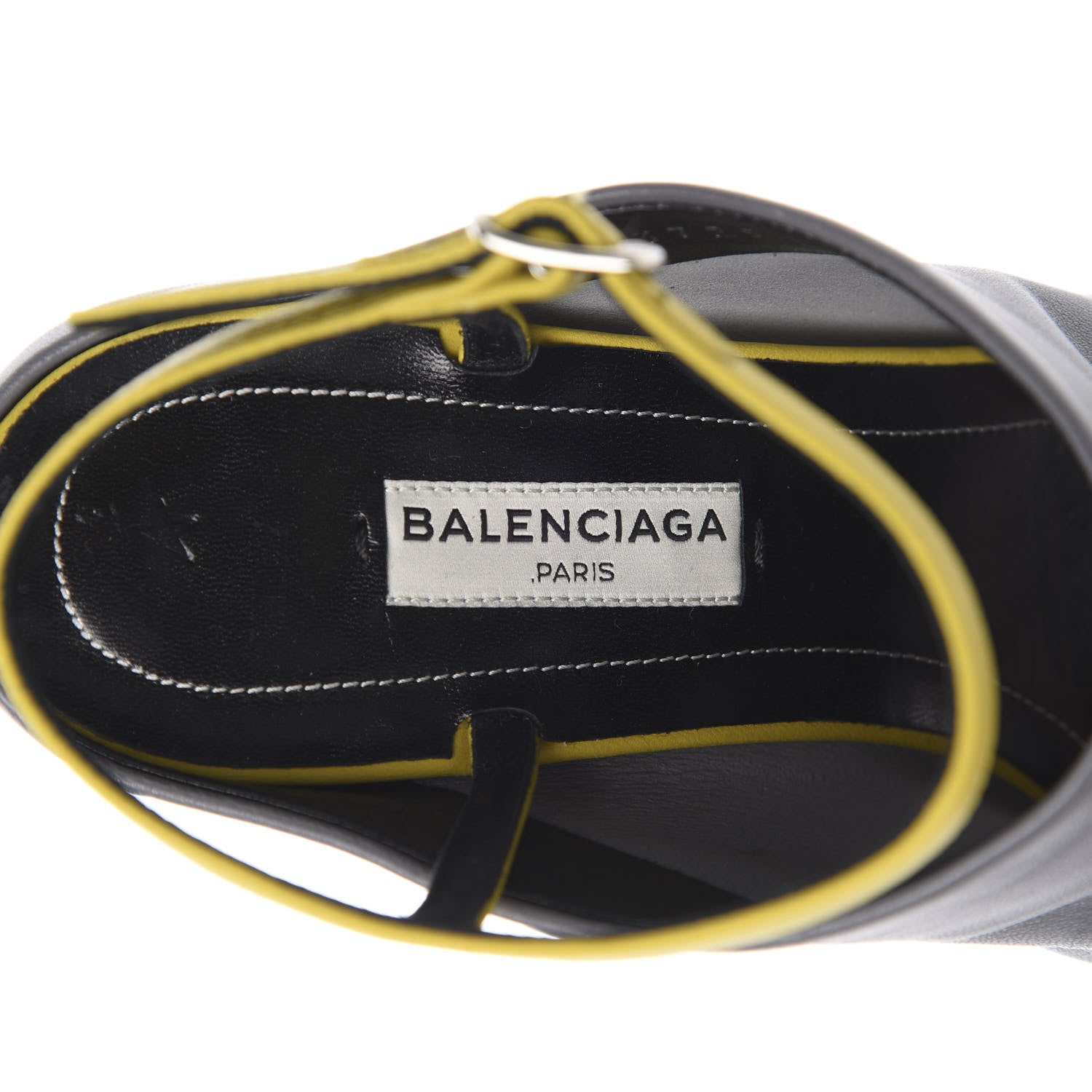 Balenciaga Lambskin Bi-Color Open Toe Glove Sandal 38 Grey 6 of 8