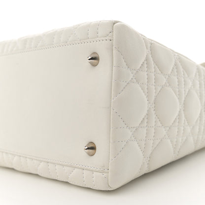Christian Dior Lambskin Cannage Medium Lady Dior White 10 of 12