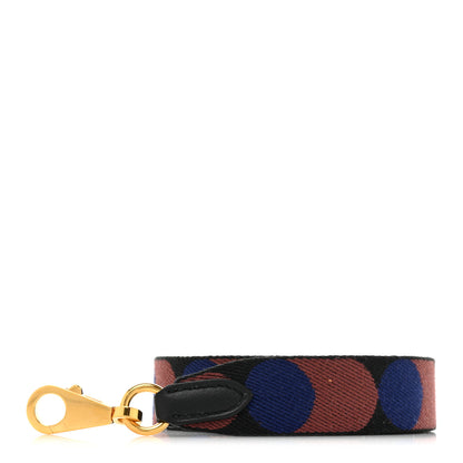 Hermes Toile Swift 25mm Sangle Flipperball Shoulder Strap Black Bleu Saphir 1 of 5