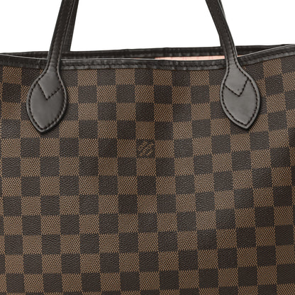 Louis Vuitton Damier Ebene Neo Neverfull MM Rose Ballerine 8 of 10