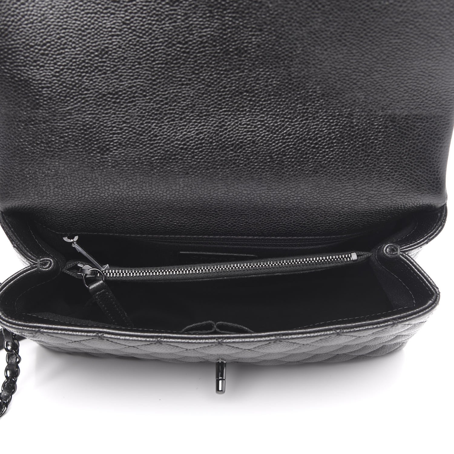 Chanel Caviar Quilted Small Coco Handle Flap So Black 4 of 10