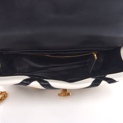 Valentino Garavani Nappa Large Roman Stud Shoulder Bag Ivory Black 5 of 8