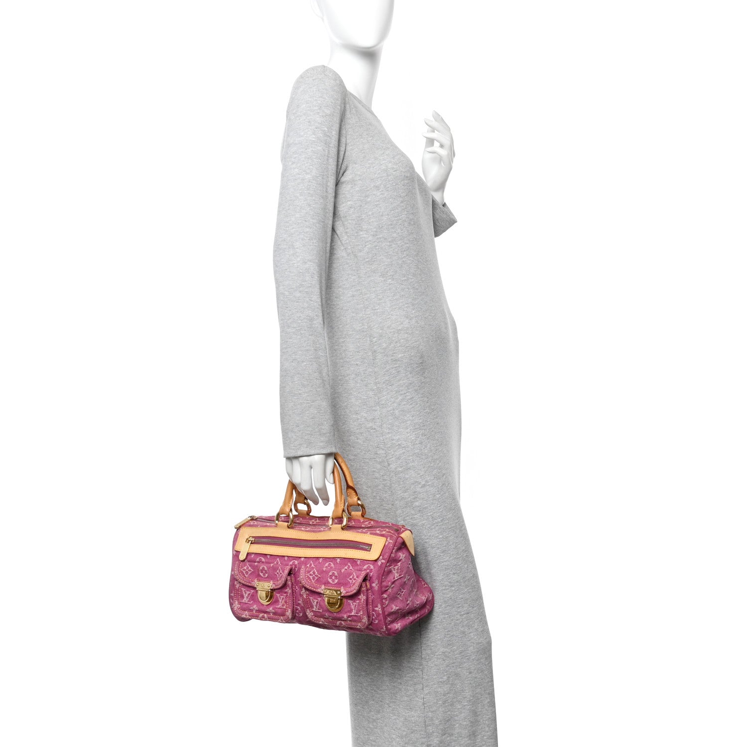 Louis Vuitton Monogram Denim Neo Speedy Fuchsia 2 of 9