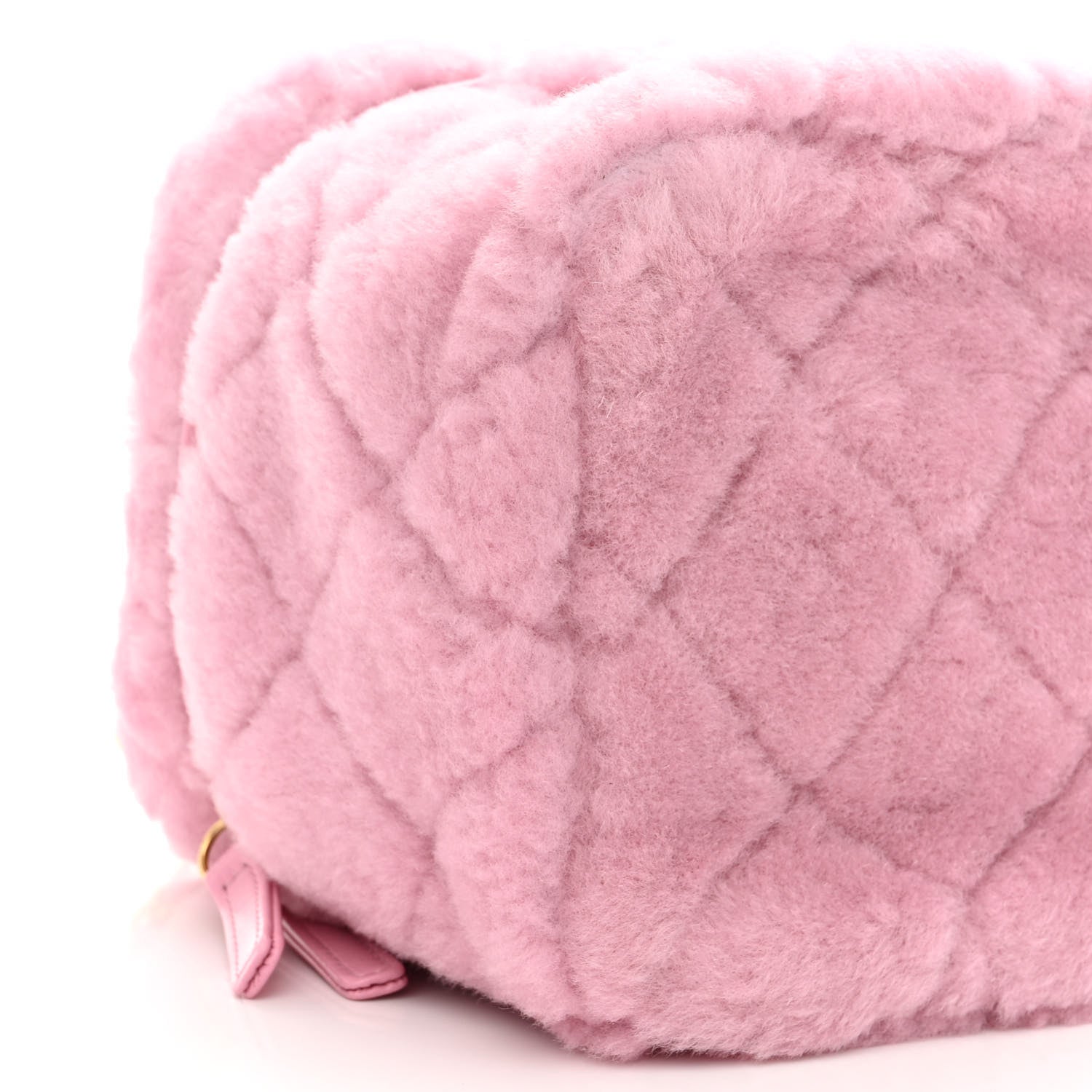 Chanel Shearling Lambskin Quilted Small CC Vanity Case Pink 9 of 10
