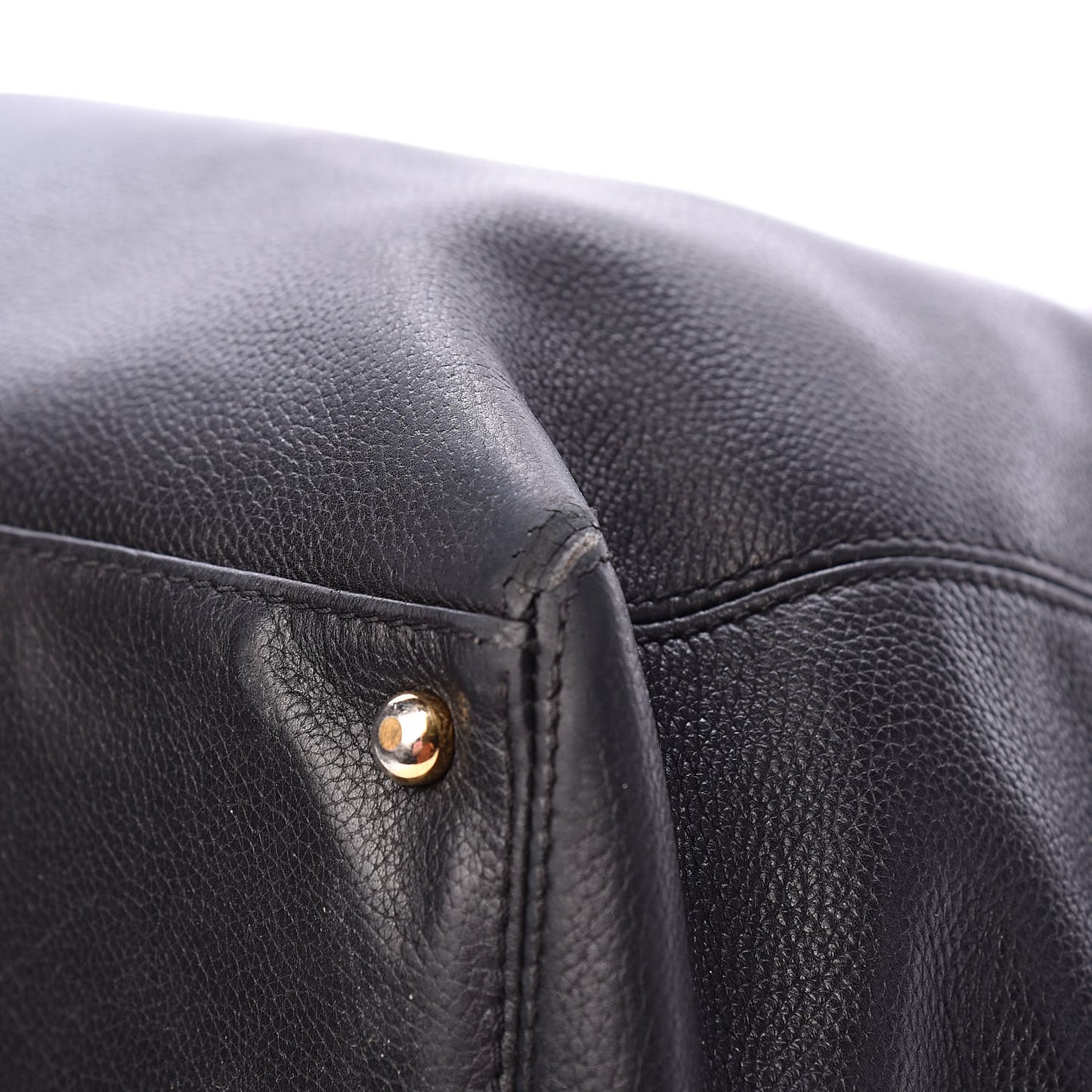 Calfskin Cerf Executive Shopper Tote Black