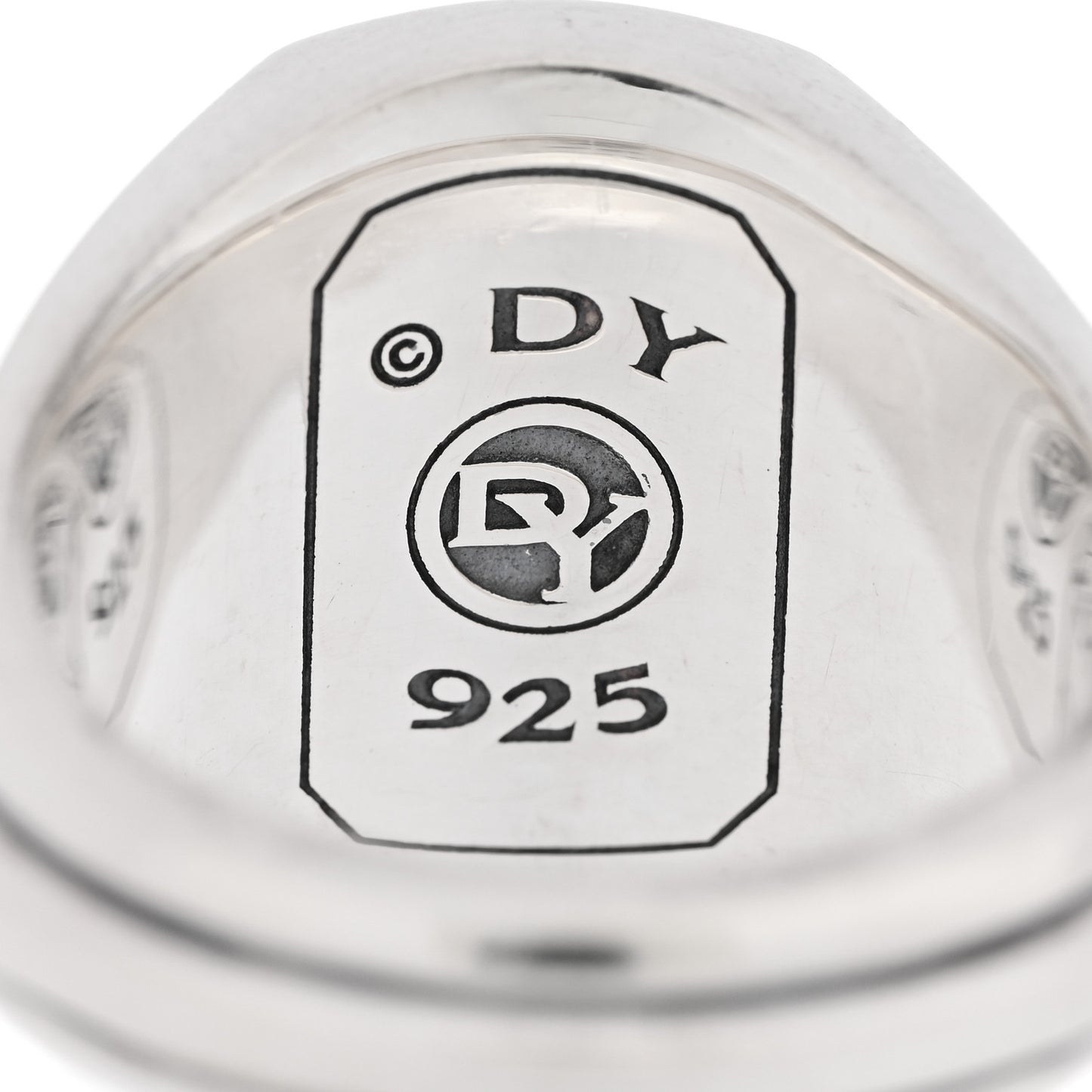 Sterling Silver Black Onyx Deco Signet Ring 60 9