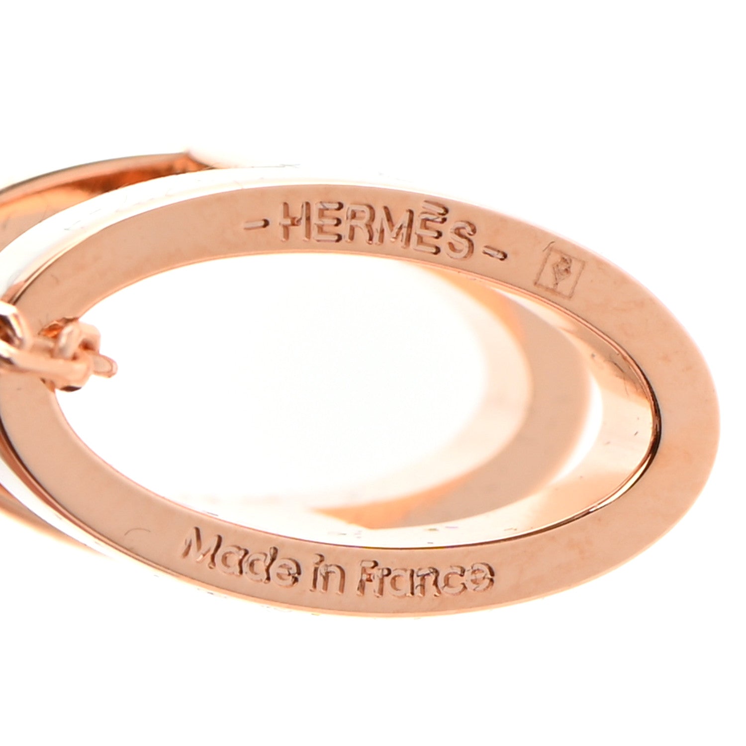 Hermes Lacquered Rose Gold Pop H Pendant Necklace White 4 of 5
