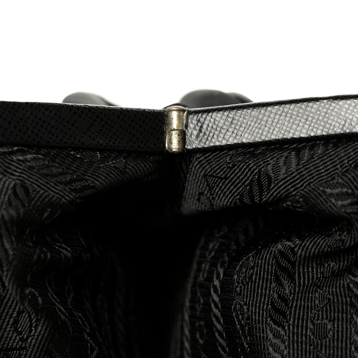 Tessuto Nylon Kisslock Shoulder Bag Black Black