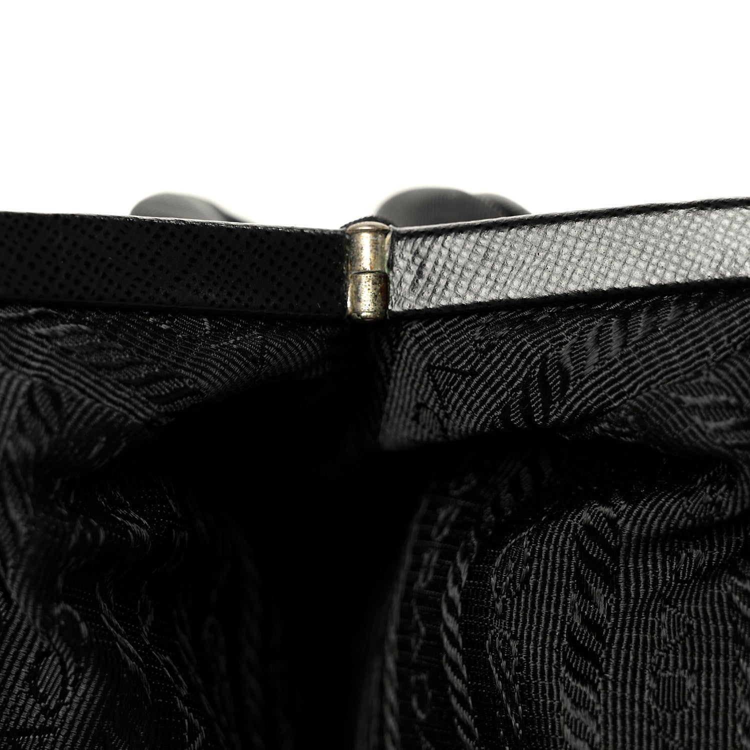Prada Tessuto Nylon Kisslock Shoulder Bag Black Black 12 of 12
