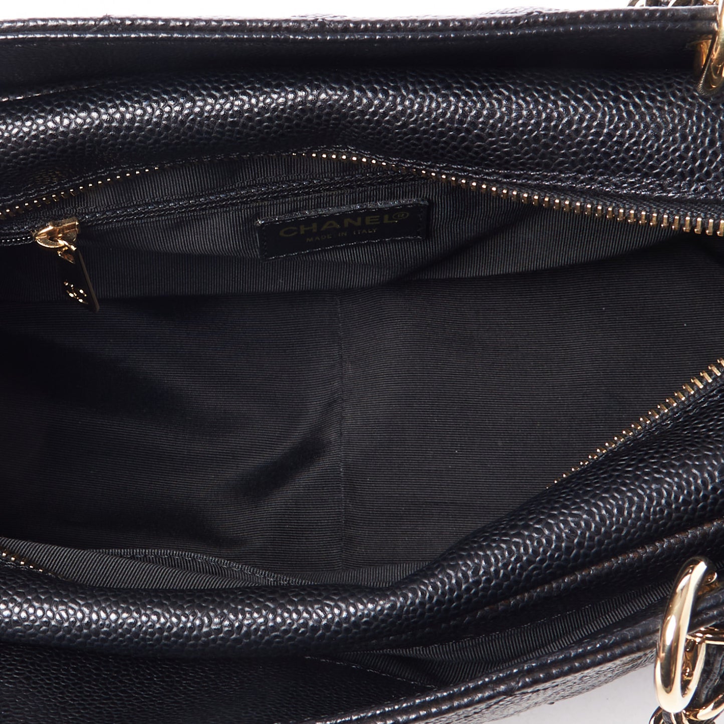 Caviar Quilted Petit Timeless Tote PTT Black