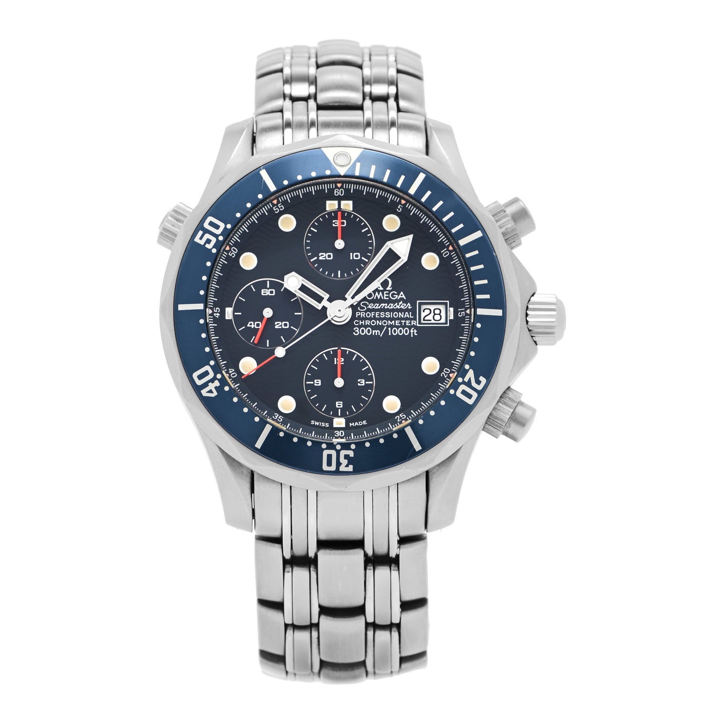 Titanium 41mm Seamaster Professional Chronograph Automatic Watch Blue 2298.80.00