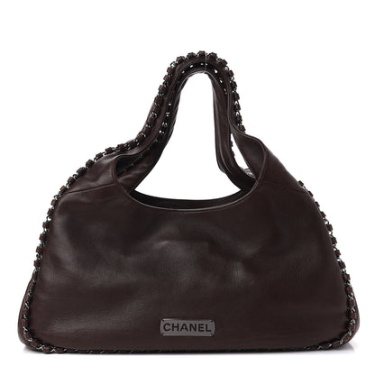 Chanel Calfskin Chain Hobo Brown 1 of 11