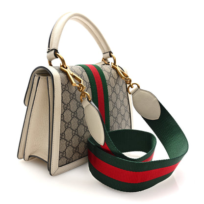 Gucci GG Supreme Monogram Small Queen Margaret Top Handle Bag White 3 of 10