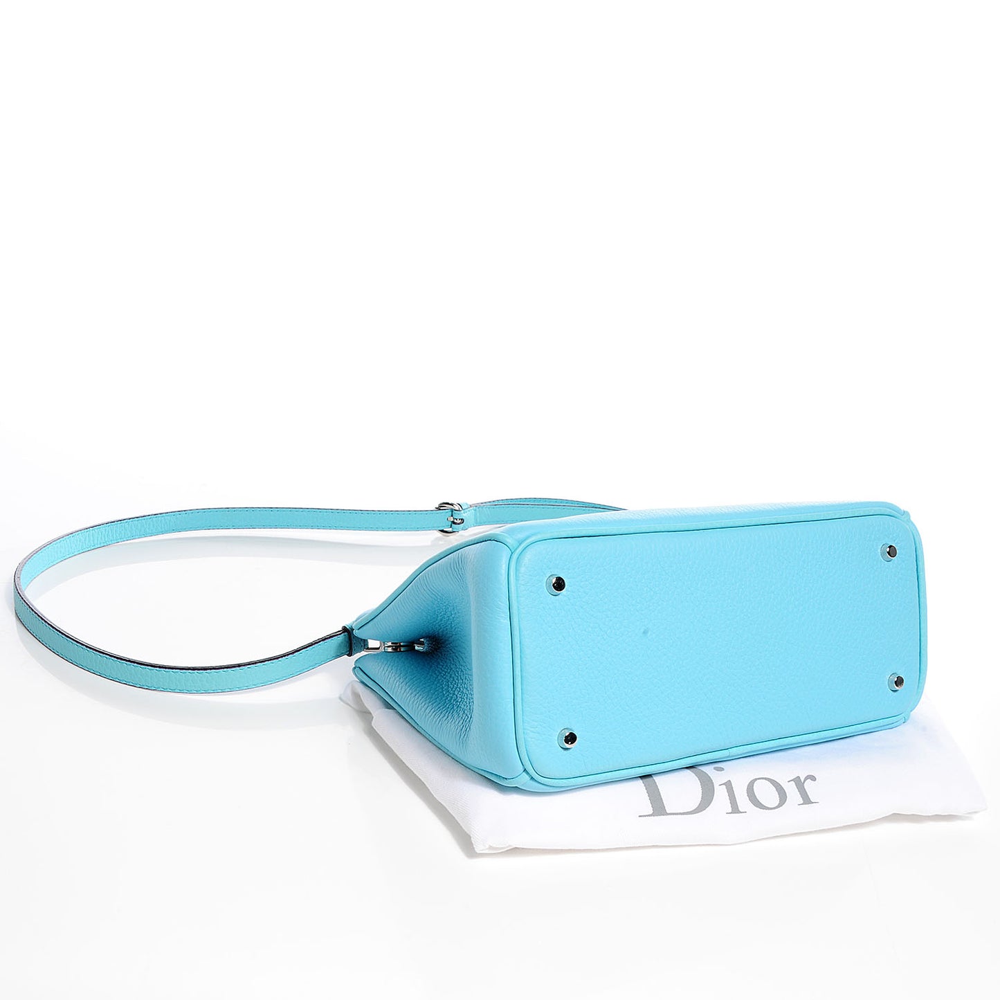Calfskin Small Diorissimo Tote Turquoise