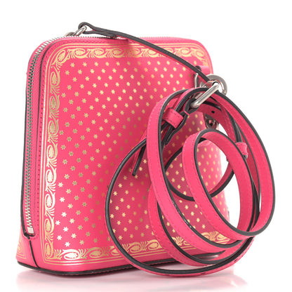 Gucci X SEGA Calfskin GUCCY Stars Mini Dome Shoulder Bag Violet Fuxia Gold 3 of 9