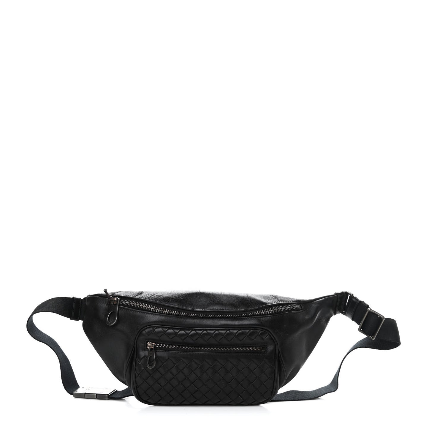 Nappa Intrecciato Belt Bag Black