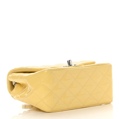 Chanel Patent Quilted Mini Square Flap Yellow 4 of 14