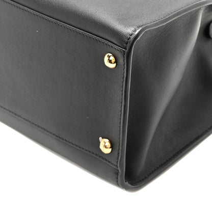 Fendi Vitello Seta Century Small Peekaboo X-Tote Black Brandy 10 of 10