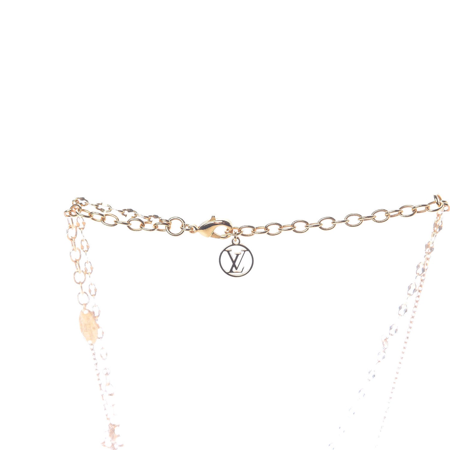 Metal Blooming Strass Necklace Gold