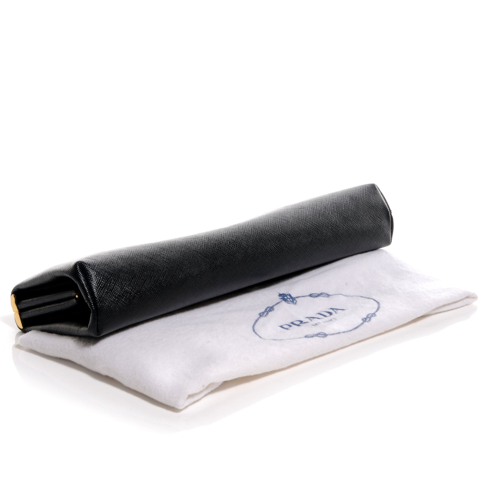 Prada Saffiano Lux Clutch Nero Black 5 of 10