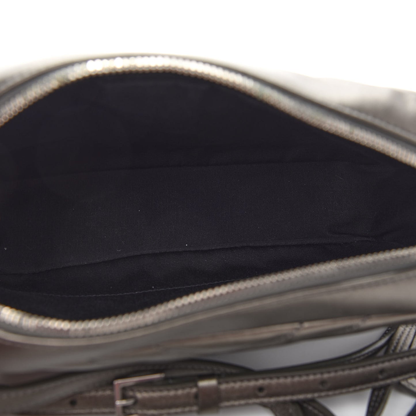 Metallic Calfskin Matelasse Monogram Lou Camera Bag Silver