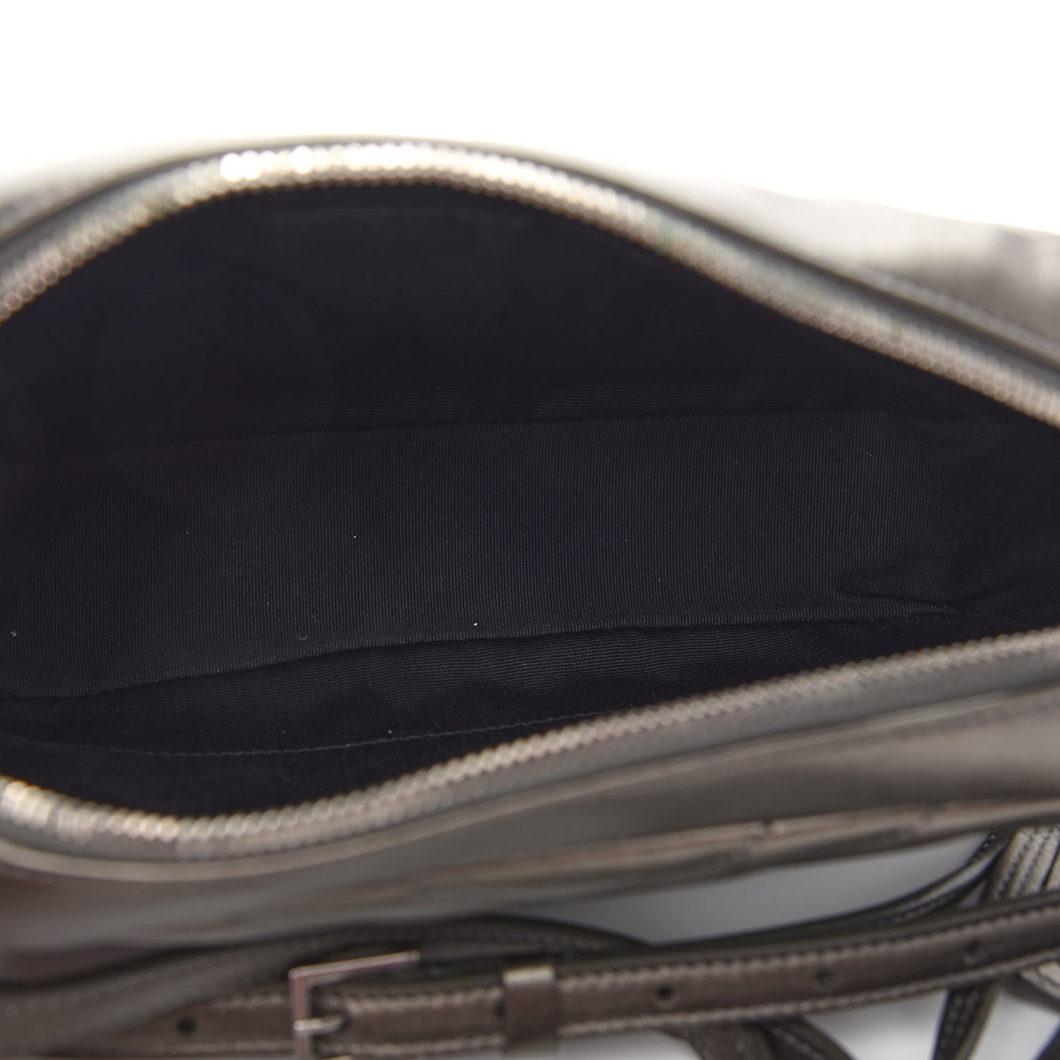 Saint Laurent Metallic Calfskin Matelasse Monogram Lou Camera Bag Silver 4 of 7
