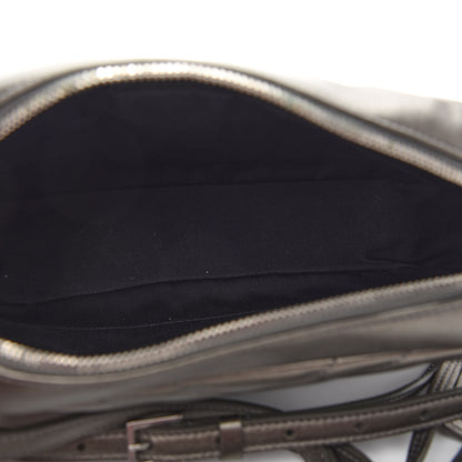 Saint Laurent Metallic Calfskin Matelasse Monogram Lou Camera Bag Silver 4 of 7