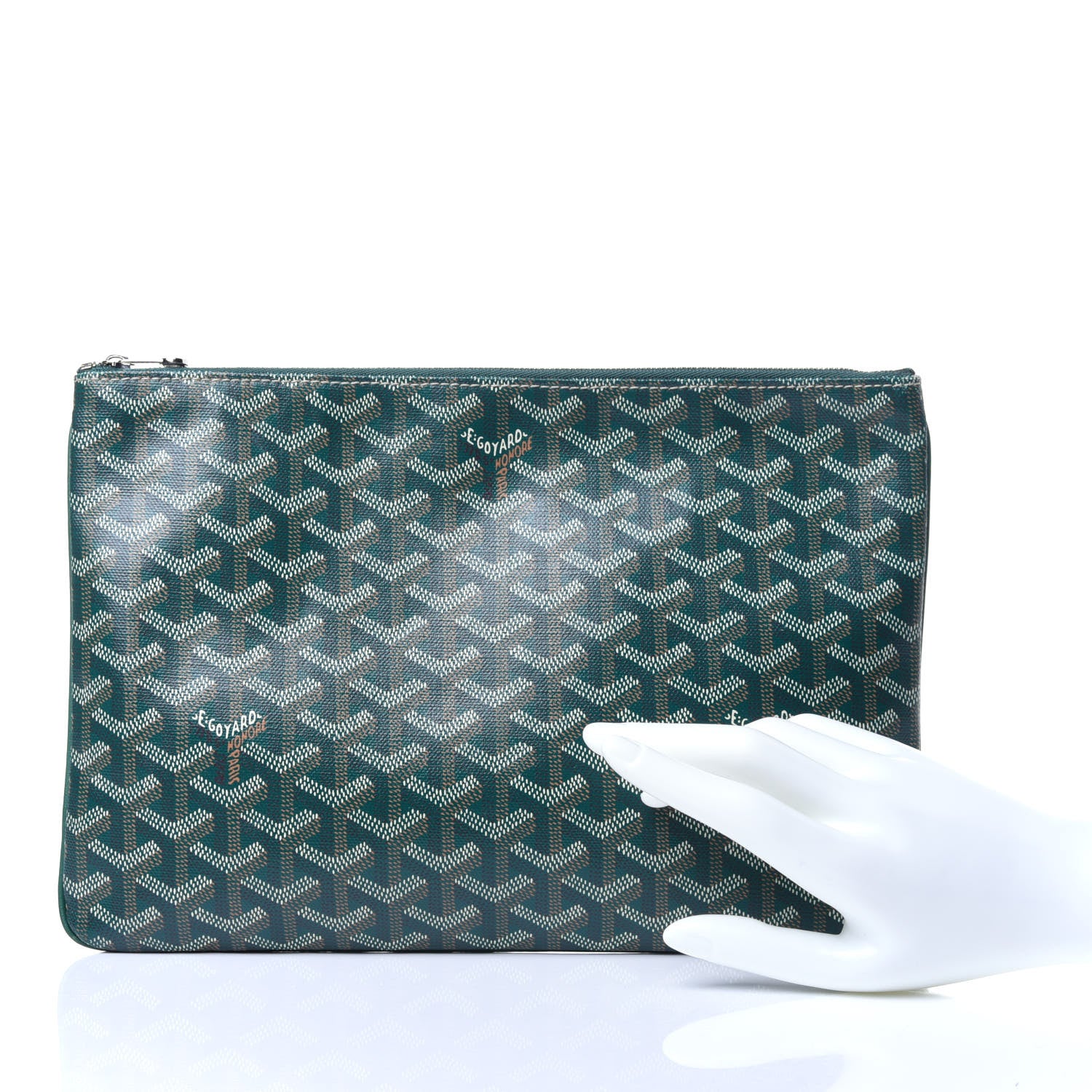 Goyard Goyardine Senat Pochette MM Green 2 of 13