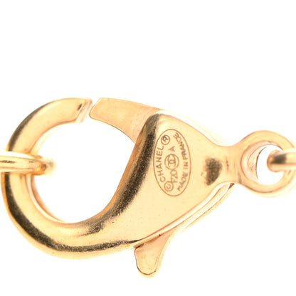 Chanel Crystal Sparkling Wheat CC Necklace Gold 5 of 5