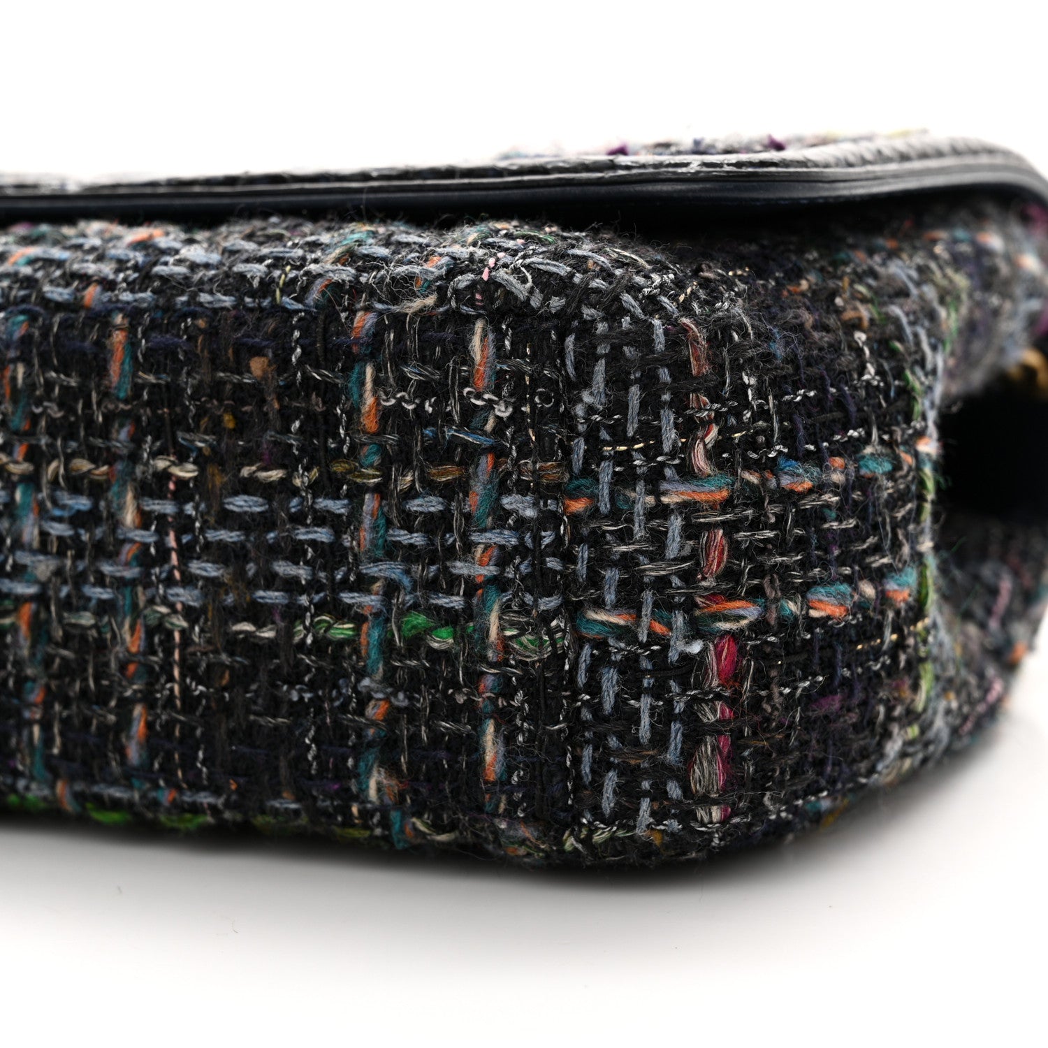 Chanel Tweed Snakeskin Quilted Small CC Filigree Flap Multicolor 10 of 14