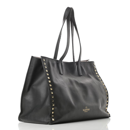 Valentino Garavani Nappa Medium Rockstud Soft Tote Black 3 of 20