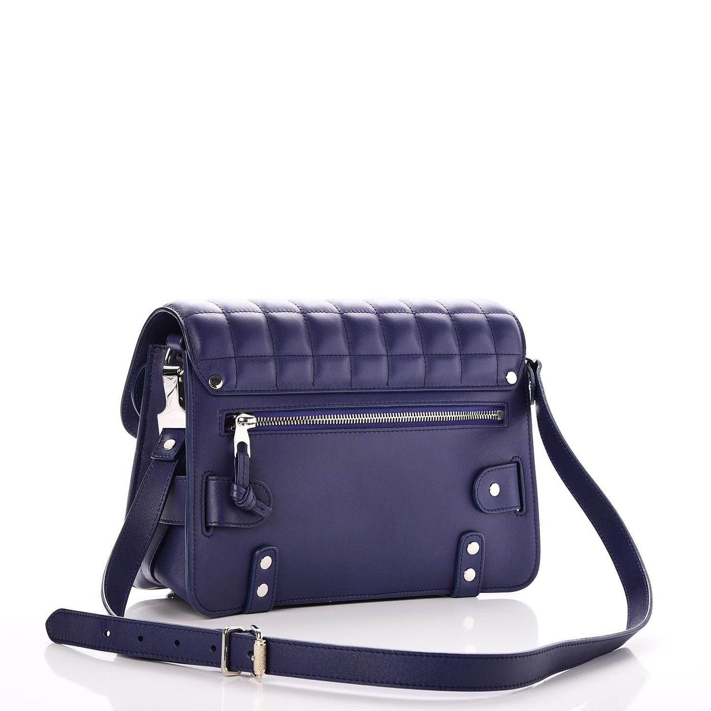Lambskin Quilted PS11 Classic Shoulder Bag Purple