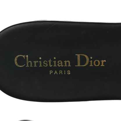 Christian Dior Canvas Embroidered Dway Mules Slide Sandals 41 Black 7 of 9