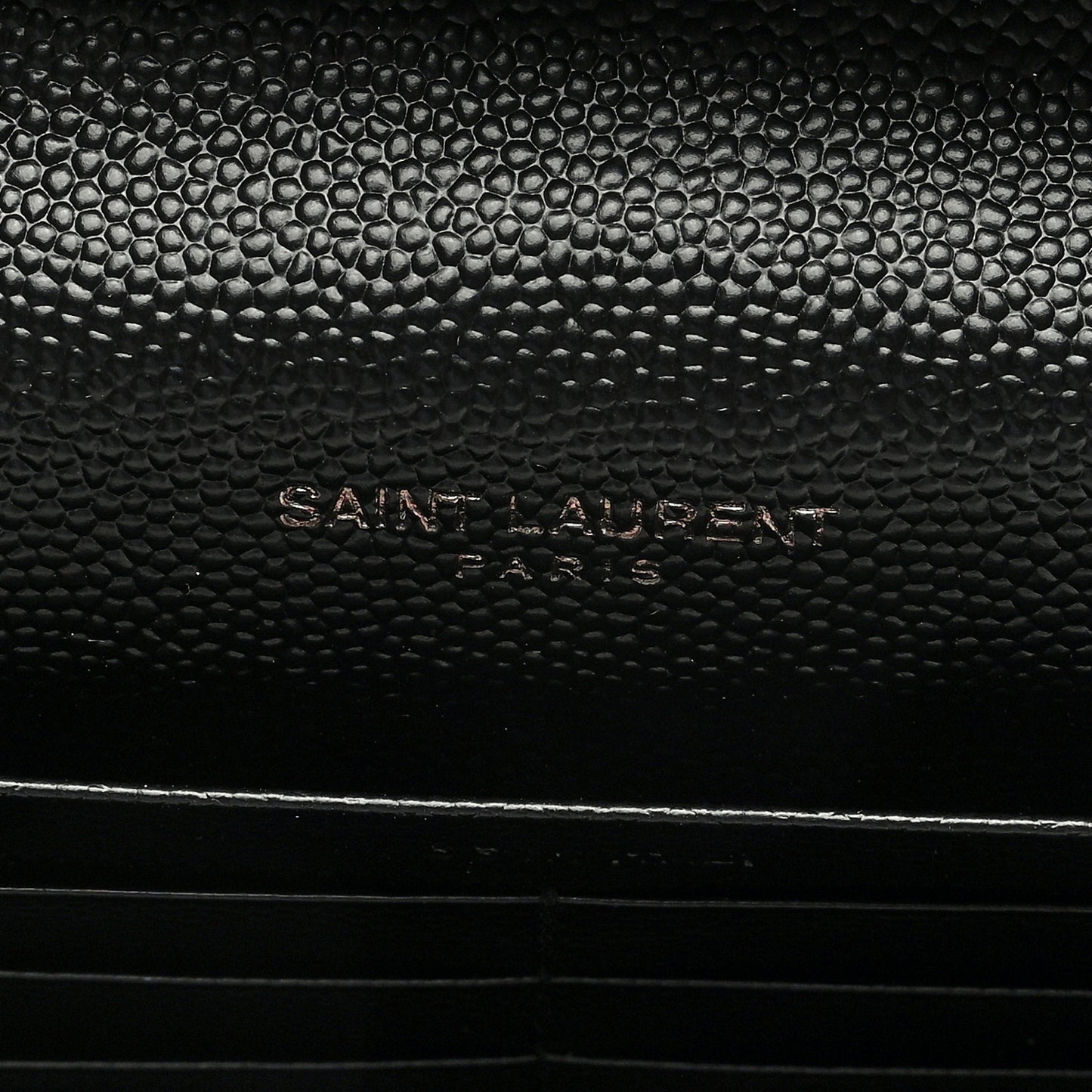 Grain De Poudre Matelasse Chevron Monogram Monochrome Chain Wallet Black