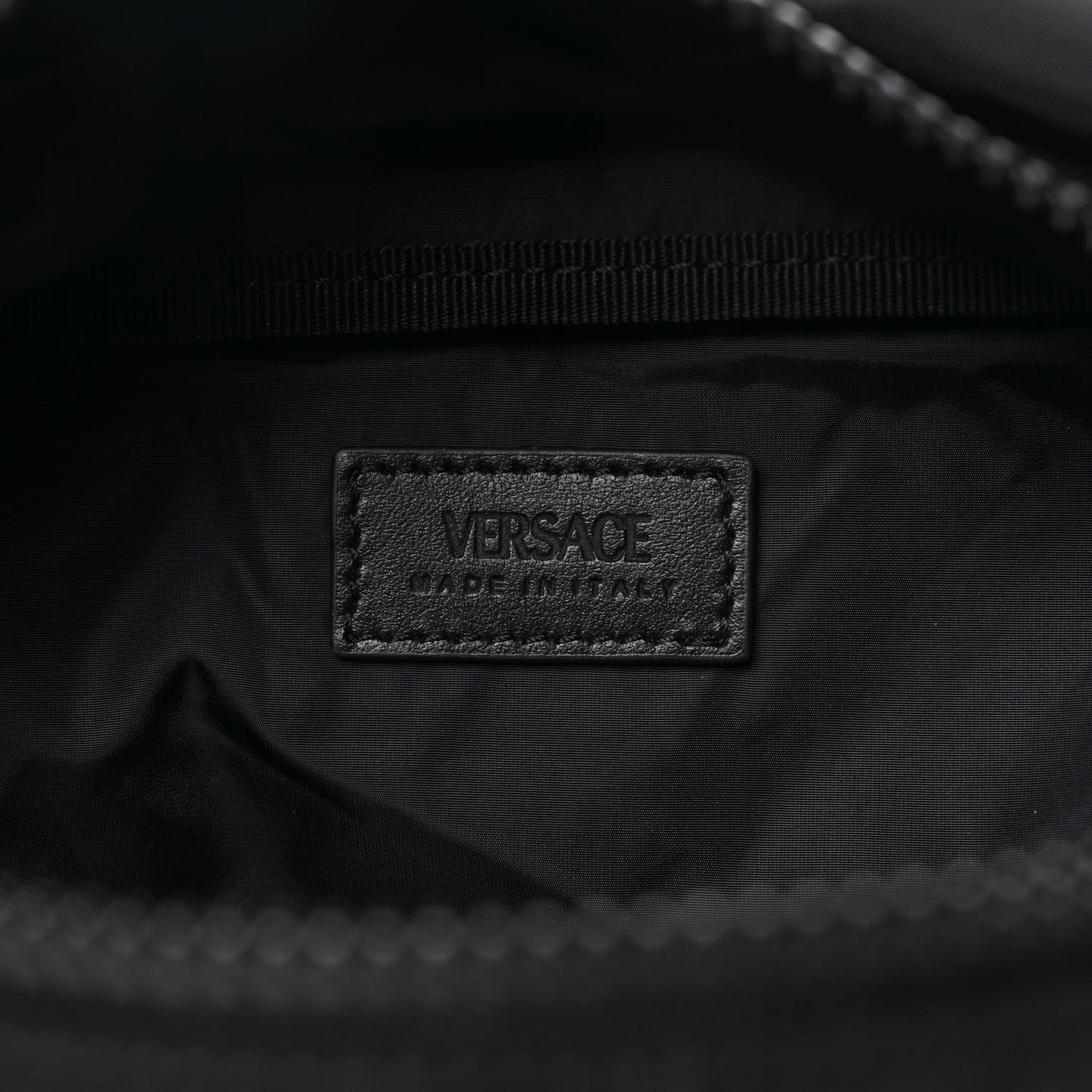 Nylon Palazzo Medusa Belt Bag Black Ruthenium