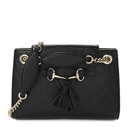 Gucci Guccissima Small Emily Shoulder Bag Black 1 of 10