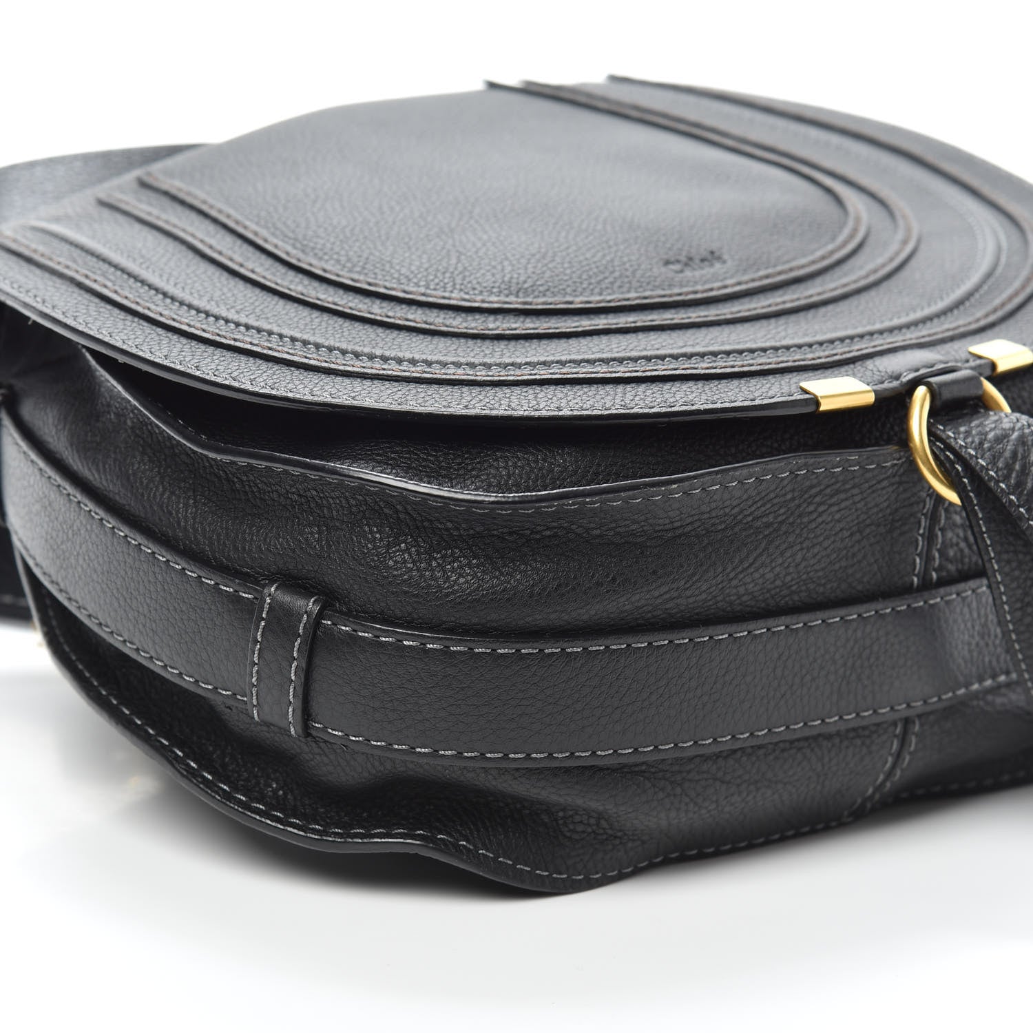 Chloe Calfskin Medium Marcie Round Crossbody Bag Black 8 of 9