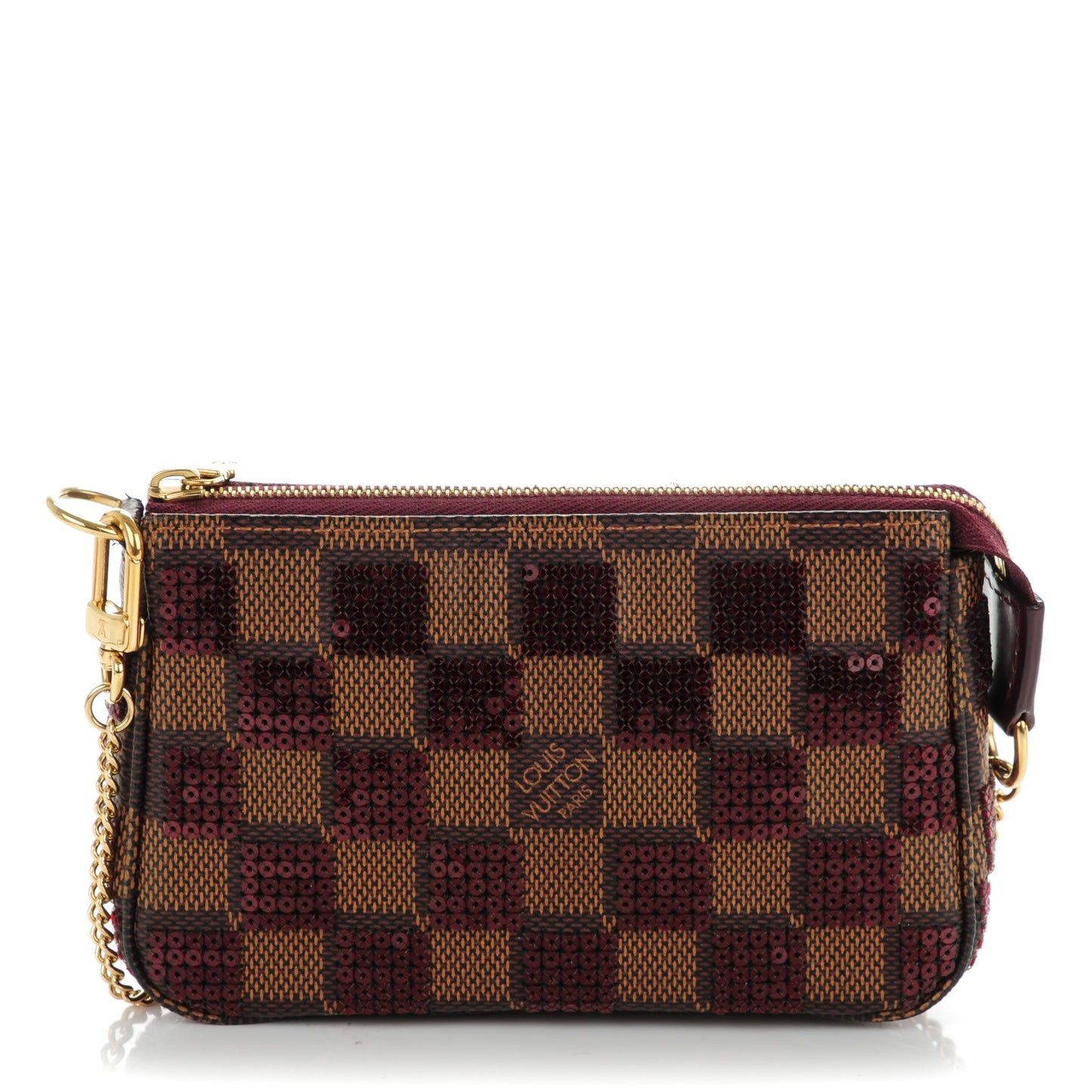 Damier Paillettes Mini Pochette Accessories Red