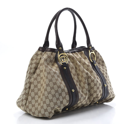 Gucci Monogram Medium Interlocking Icon Tote Dark Brown 3 of 11
