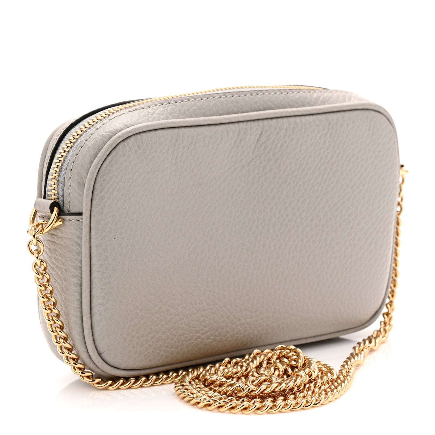 Dollar Calfskin Super Mini GG Marmont Chain Shoulder Bag Deep Grey