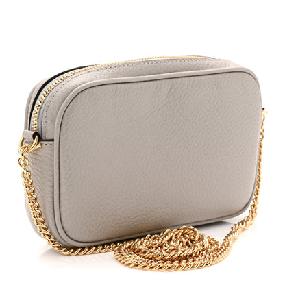 Gucci Dollar Calfskin Super Mini GG Marmont Chain Shoulder Bag Deep Grey 3 of 11