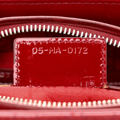 Christian Dior Patent Cannage Medium Lady Dior Red 7 of 13