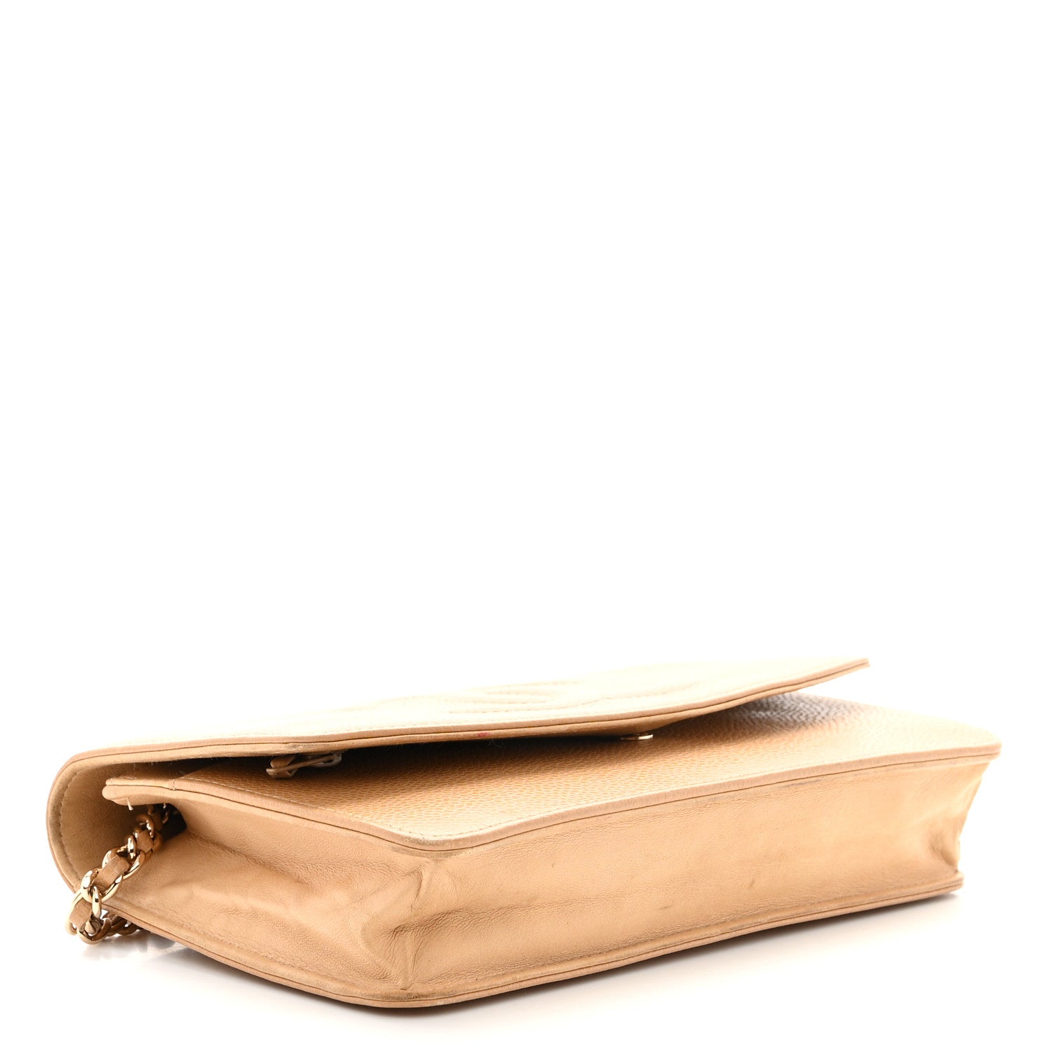 Chanel Caviar Timeless CC Wallet on Chain WOC Beige 4 of 14