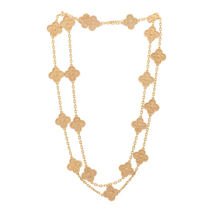 Van Cleef & Arpels 18K Rose Gold 20 Motifs Vintage Alhambra Necklace 3 of 6