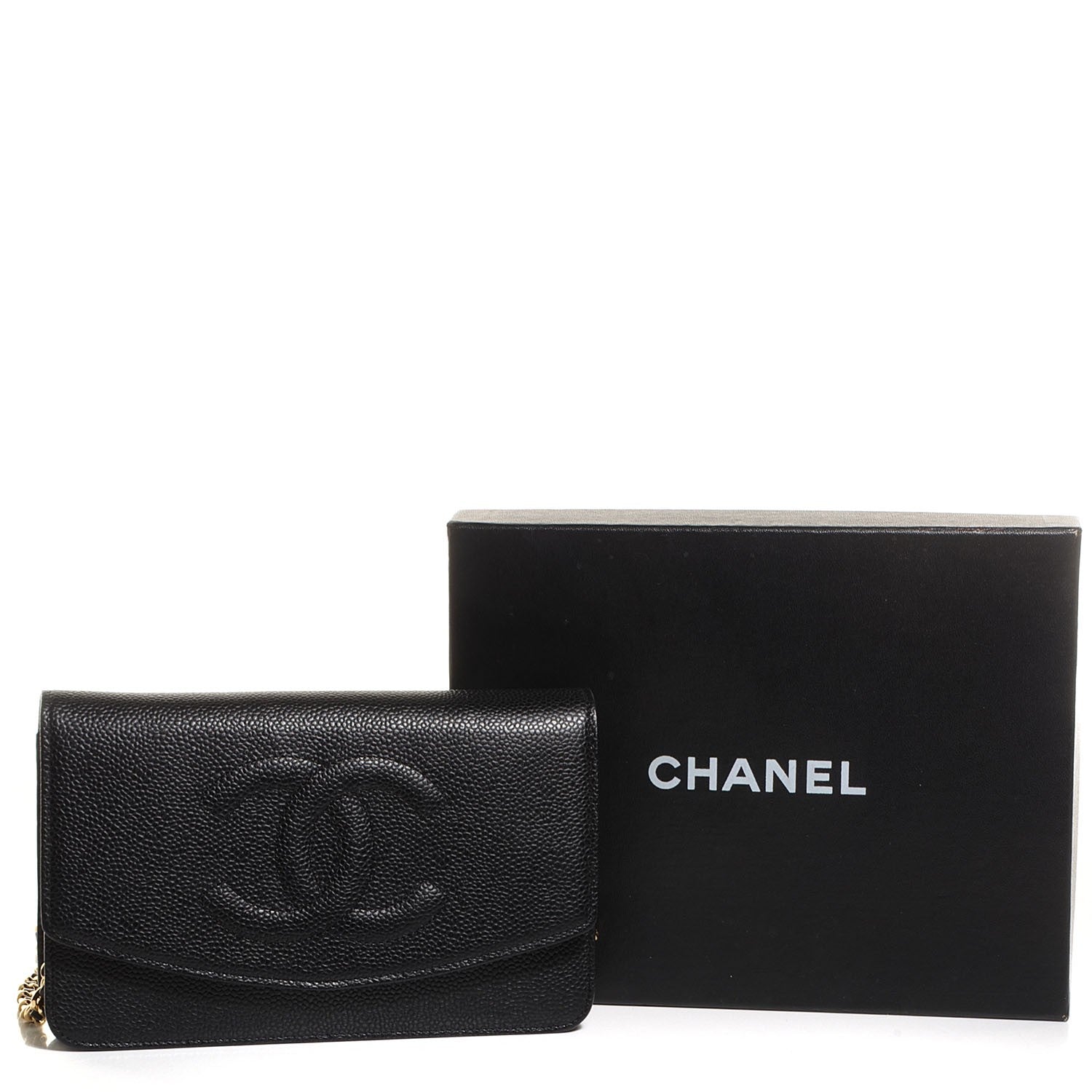 Chanel Caviar Timeless CC Wallet on Chain WOC Black 4 of 9