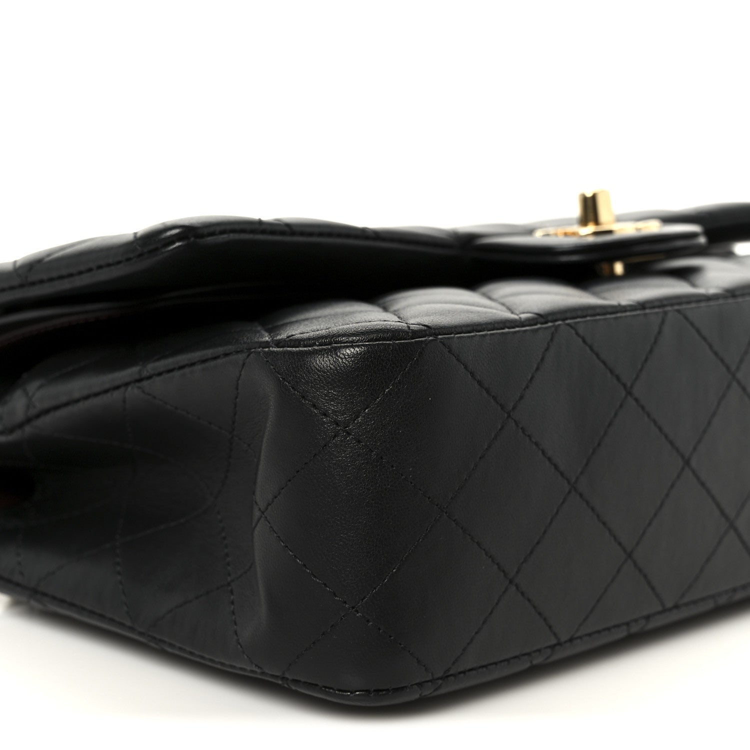 Chanel Lambskin Quilted Medium Double Flap Black 10 of 12