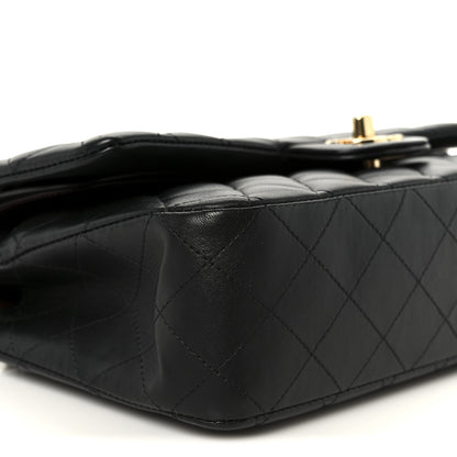Chanel Lambskin Quilted Medium Double Flap Black 10 of 12